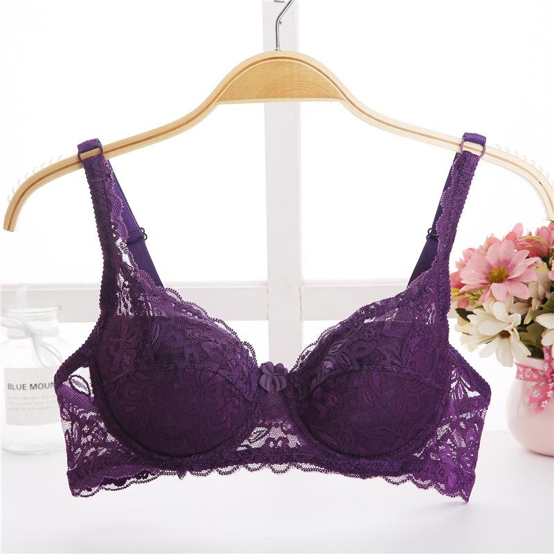 Product Introduction of Big Thin cup Lace Summer Bra for Women Sexy Lingerie Underwire Cotton bra soft big size t shirt lady bra 32 34 36 38 40 BC 12