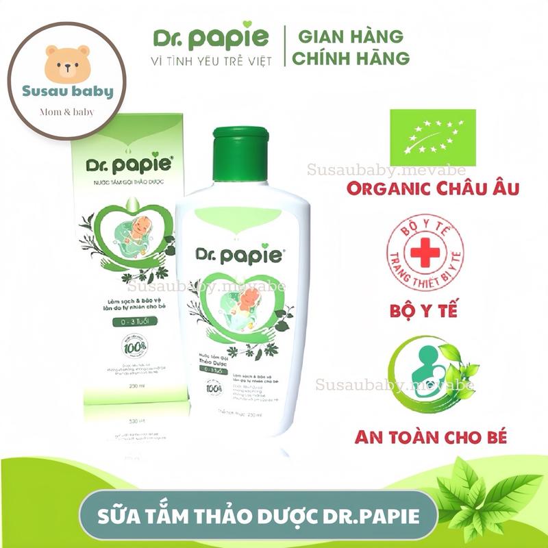 Sữa Tắm Gội thảo Dược Dr.papie Hỗ Trợ Làm Sạch, Giảm Mẩn Ngứa,Rôm Sảy...