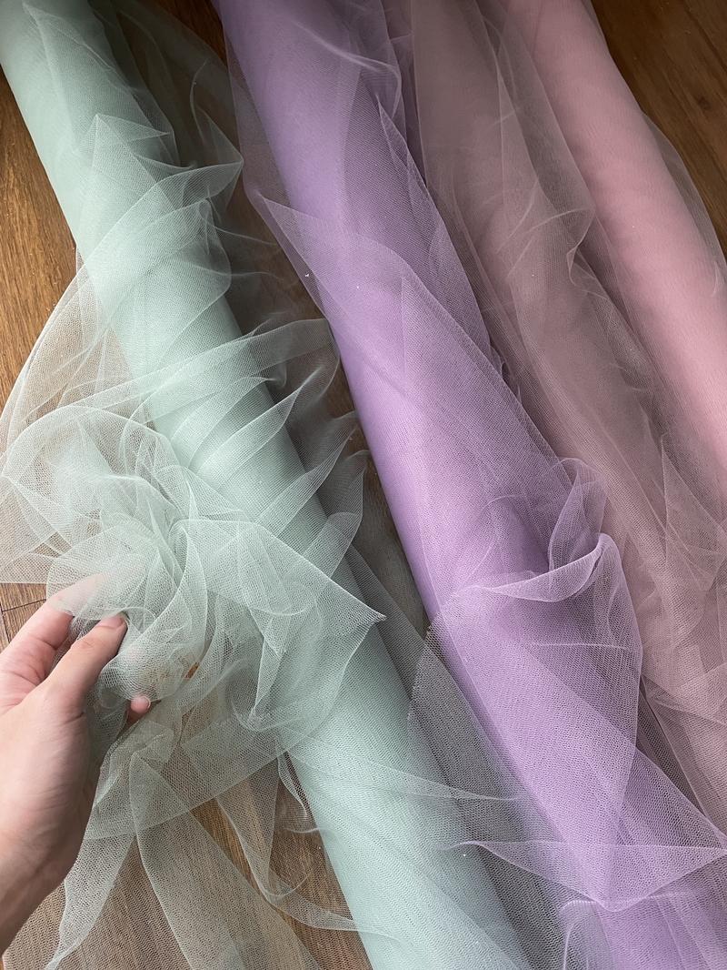 Product Introduction of Bahan Kain Soft Tile Tule Tulle Polos Premium Jaring Kelambu Warna Rosegold Sky Blue Sage Green Hitam Hijau 4
