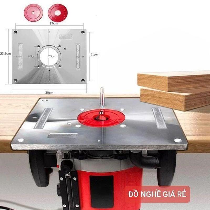  Tấm gá máy phay gỗ mini 12.7mm 6.35mm DCA TOTAL MAKITA BOSCH - Hợp kim nhôm gia công CNC chính xác 