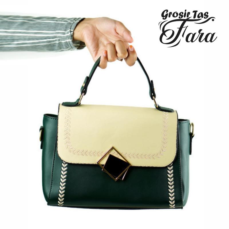 SALE! Tas Selempang Wanita 34 Putih Hijau 100% Original Outfit Cantik Kece Cewe OOTD Trendi Simple Kondangan 4