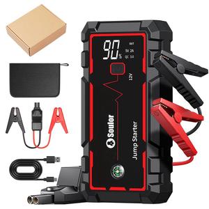 Portable Car Jump Starter, 3000A Peak Power Car Starter with USB QC3.0 Fast Charge Port, Emergency Battery Pack, Vehicle Compact LED Flashlight with Short Circuit Protect, Automotive