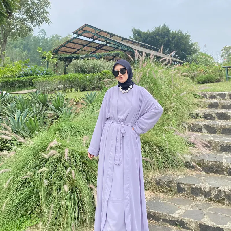 NEW PRODUCT - Fayya Abaya Set Muslim  Outer // Dress Abaya Set Outer Jumbo Terbaru 2023 // Abaya Kekinian  // Bisa COD Ke Seluruh Indonesia ceruty gamis zipper Syari 8
