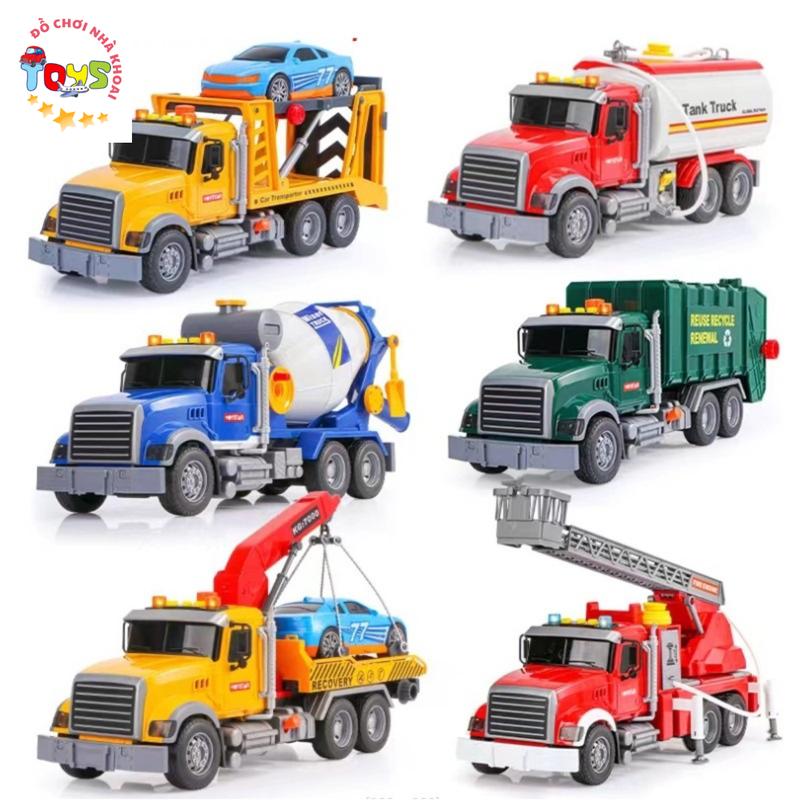 Xe Ô Tô Đồ Chơi Trẻ Em Cỡ Lớn Cho Bé Trai Mô Hình Cứu Hỏa, Cần Cẩu, Trộn Bê Tông, Chở Rác, Cứu Hộ, Quà Tặng Sinh Nhật Toy policar