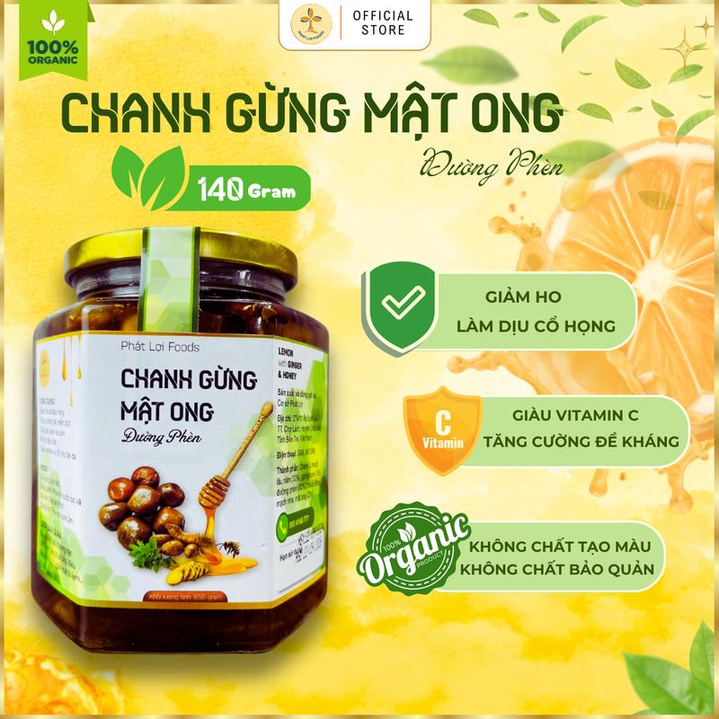 [140 Gram] CHANH GỪNG MẬT ONG ĐƯỜNG PHÈN - PHAT LOI FOODS - KHÔNG CHẤT BẢO QUẢN 1