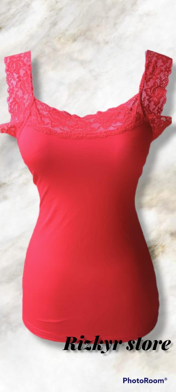 Product Introduction of Teng-top Tali Renda, Dalaman wanita katun melar 0