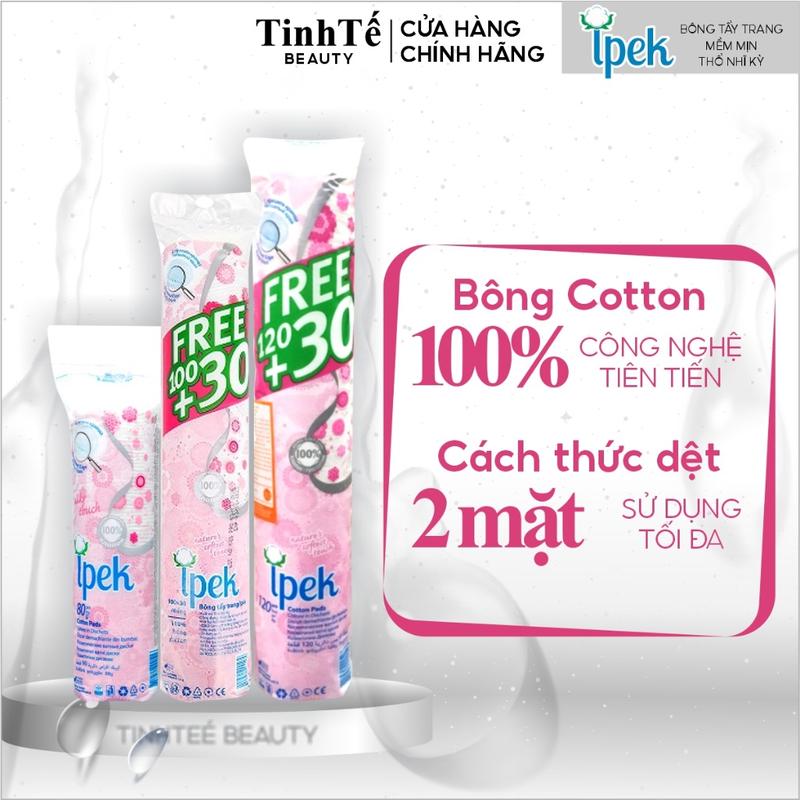 Bông tẩy trang ipek thỗ nhĩ kì 80/130/150 miếng Cosmetic