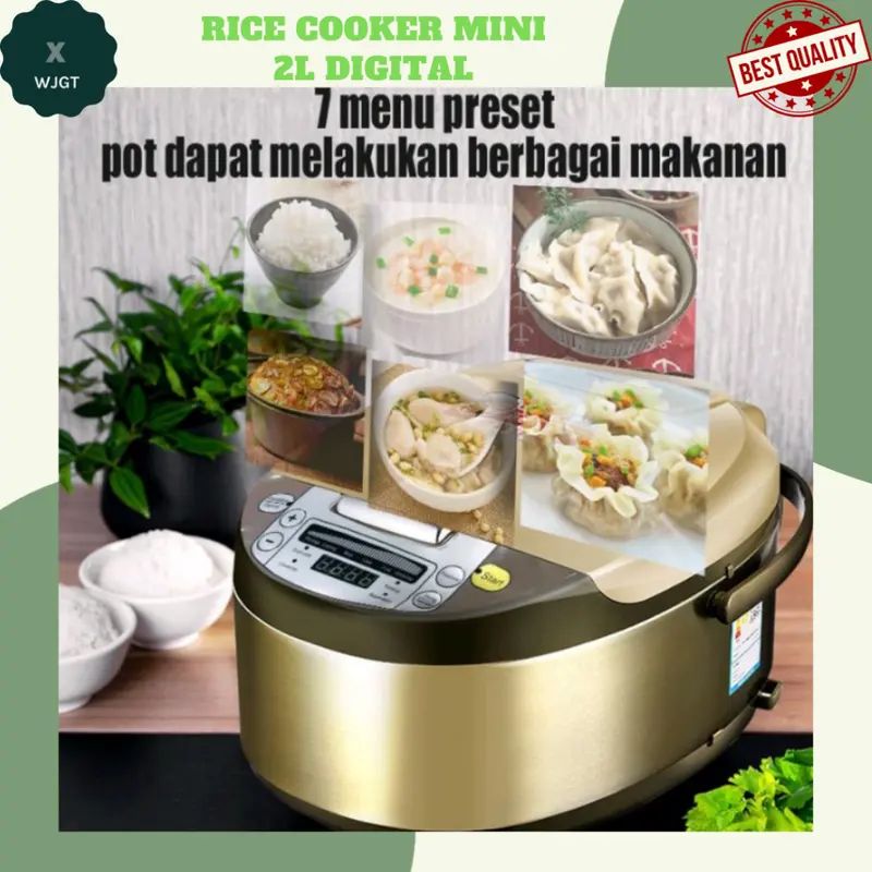 RICE COOKER DIGITAL MURAH Penanak Nasi Multifungsi Portabel Alat Rumah Tangga Penanak Nasi Multifungsi Pintar 2L Listrik 0