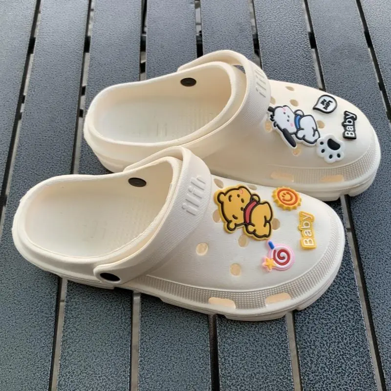 Sandal wedges wanita terbaru dengan berbagai aksesoris sandal pantai outdoor bersol tebal yang nyaman 7