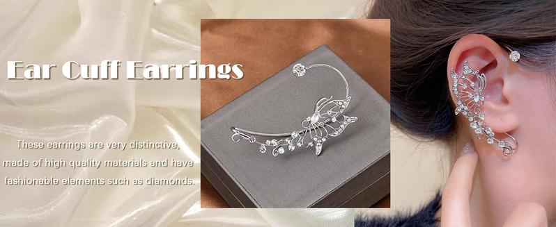 Product Introduction of Ear Cuff Earrings for Women Ear Cuffs Non Piercing Trendy Clip on Cartilage Fake Earring Set Stack Jewelry Gifts 11