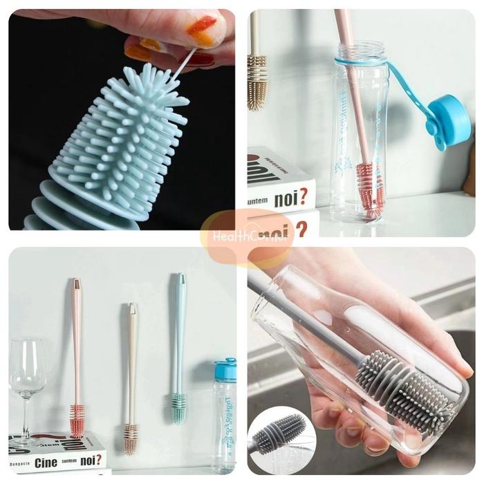 Gambar Sikat Botol Gelas Silikon / Bottle Silicone Brush / Sikat Pembersih Botol dari HealthCorner Kota Semarang Tokopedia