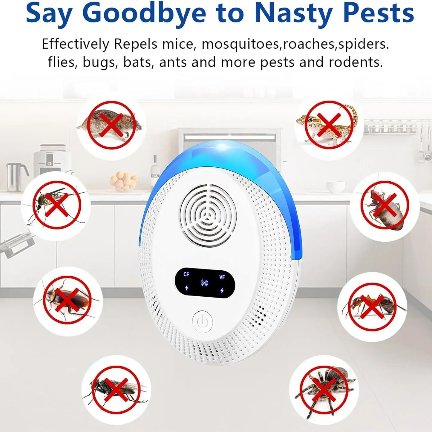 Multi-Function Ultrasonic Mosquito Repellent Mouse Expeller Insect Repellent Mosquito Killing Lamp