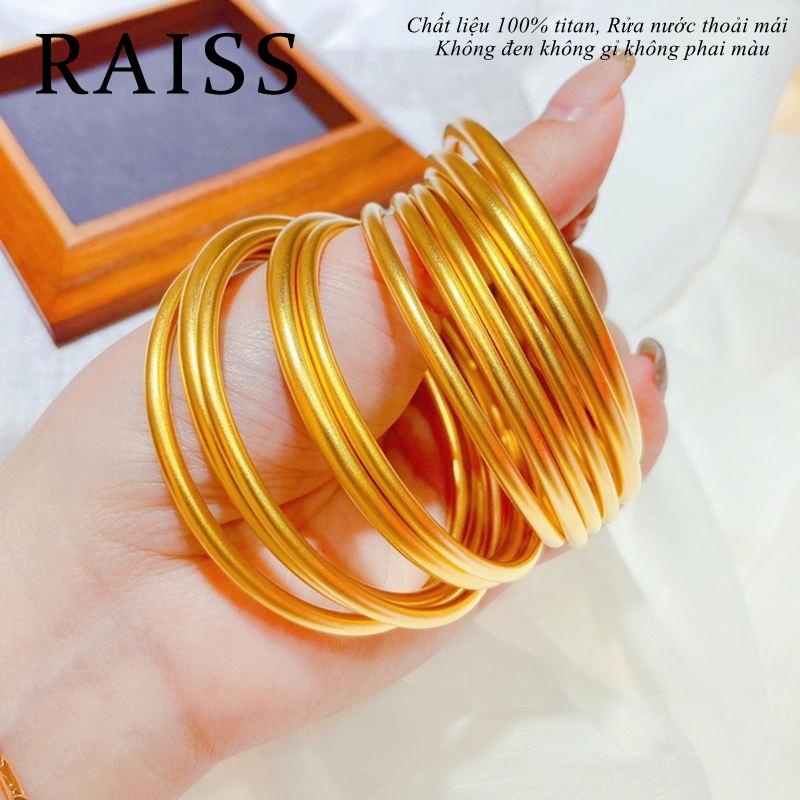  Vòng Tay Titan Mạ Vàng 24k Không Gỉ Dành Cho Nữ Thiết Kế Phong Cách Cổ Điển Sang Trọng 