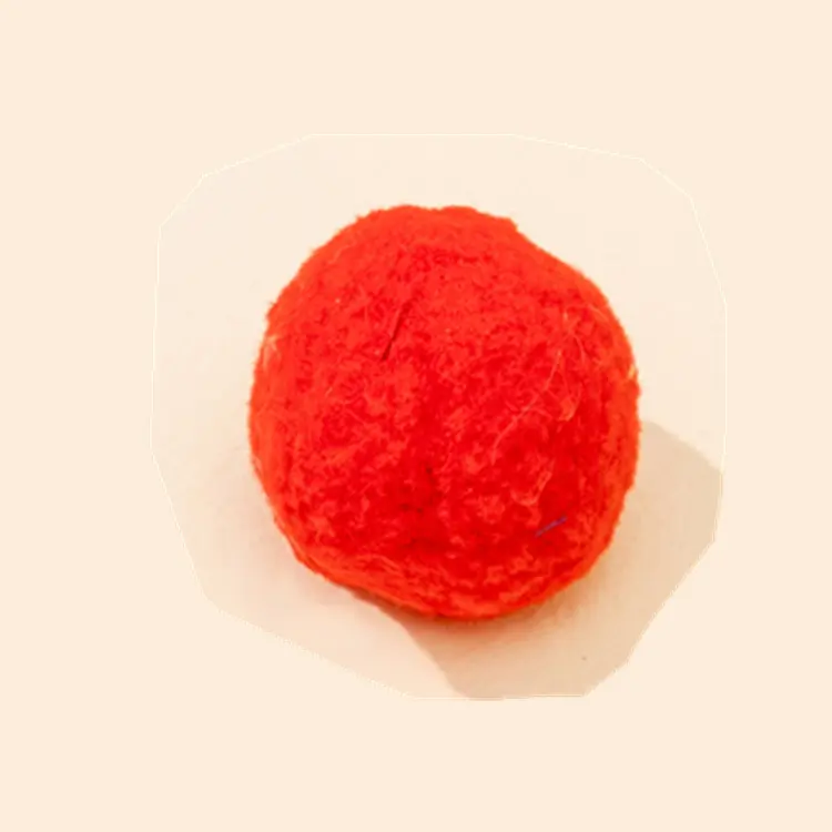 Single Color Optional Plush Ball Cat Self-Entertainment Toy Silent Ball Teeth Grinding Not Easy to Swallow Teasing Cat Ball Direct Sale