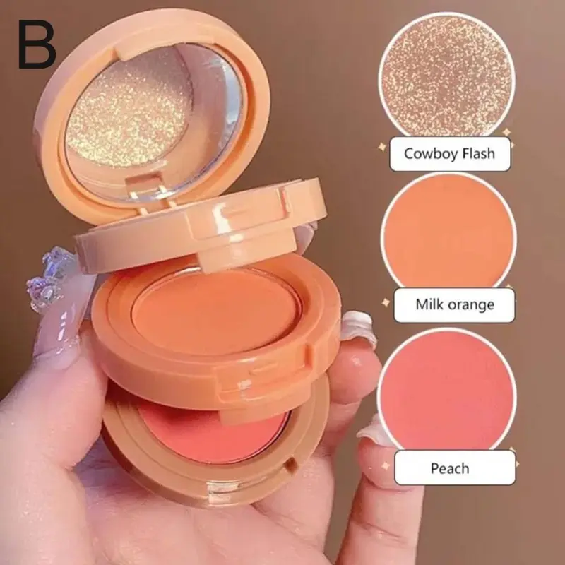Bảng Phấn Đánh, 3 Trong 1, Phấn Bắt Sáng Đường Viền, Phấn Mắt Lung Linh Hoàng Hôn, Lâu Trôi, Phấn Đánh Lấp Lánh Màu Đồng, Thời Trang 8