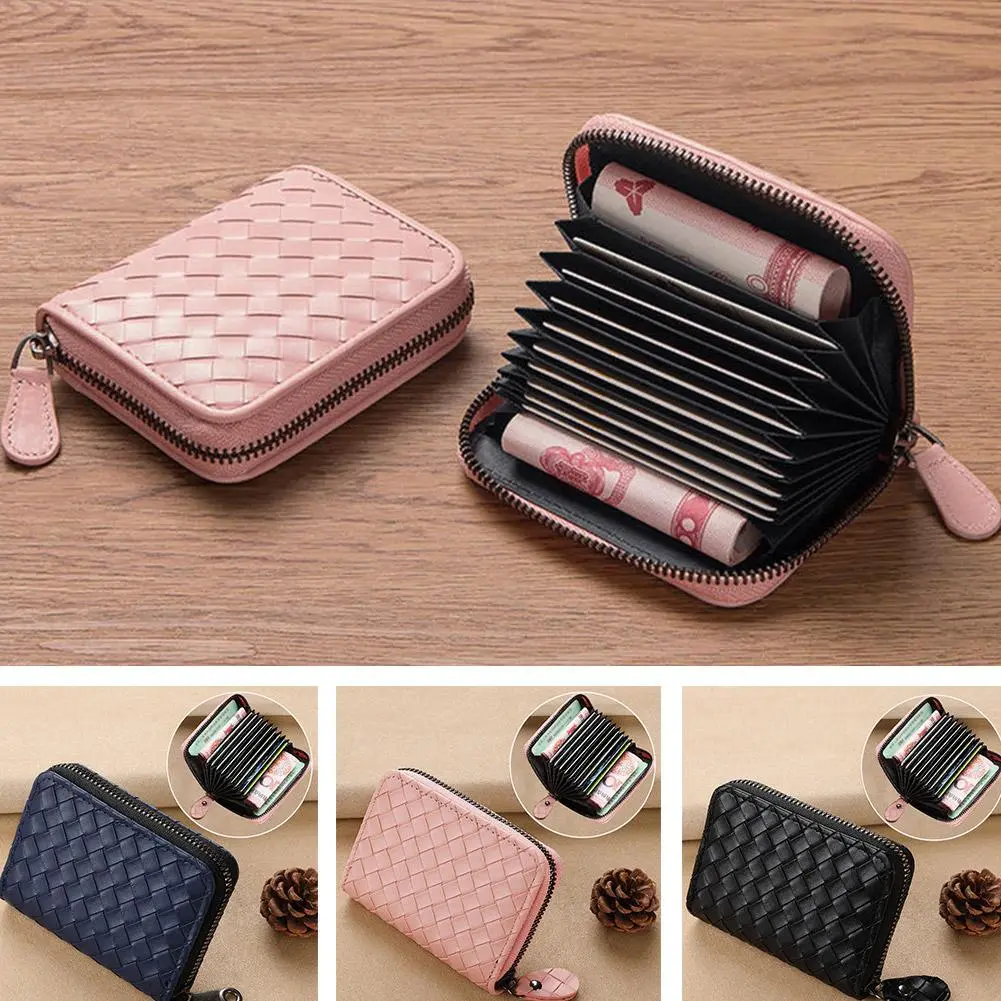 Multi Slot Card Holder Vintage Small Wallet Women Men Mens Coin Card Credit Leather Bag Bank PU Q5Q1