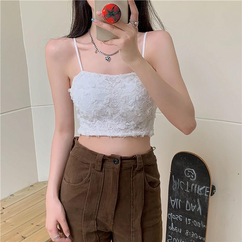 Áo Bra Nữ 2 Dây Hoa Hồng Mút Mỏng, Chất Ren Mềm Mịn HLBOUTIQUE 3653 Women Top Voi 3