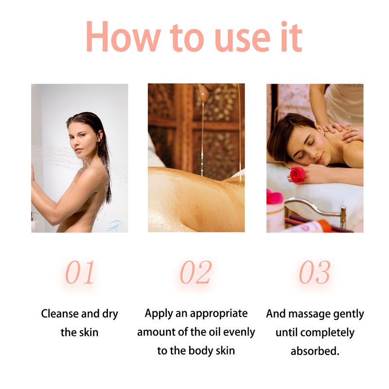 Product Introduction of OceAura Peach Body Care Oil Hydrating Moisturizing Soft Skin Firming Massage Care Body Oil 4