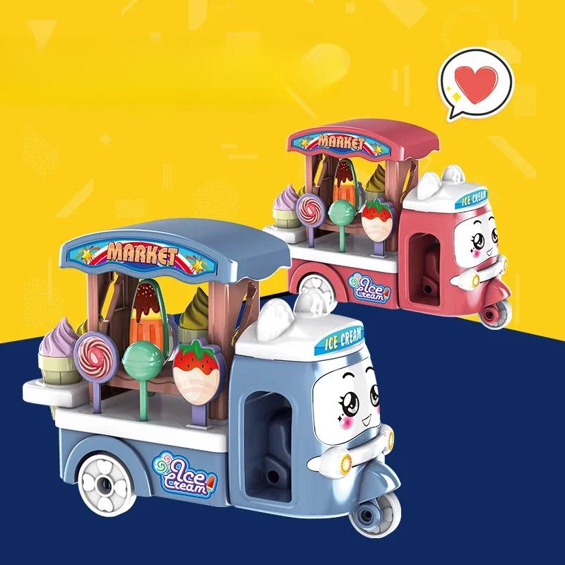 Product Introduction of 1pc Kawaii Items Kids Toy Ice Cream Car Miniature Dollhouse Accessories for Kids DIY Children Game Birthday Gifts 0