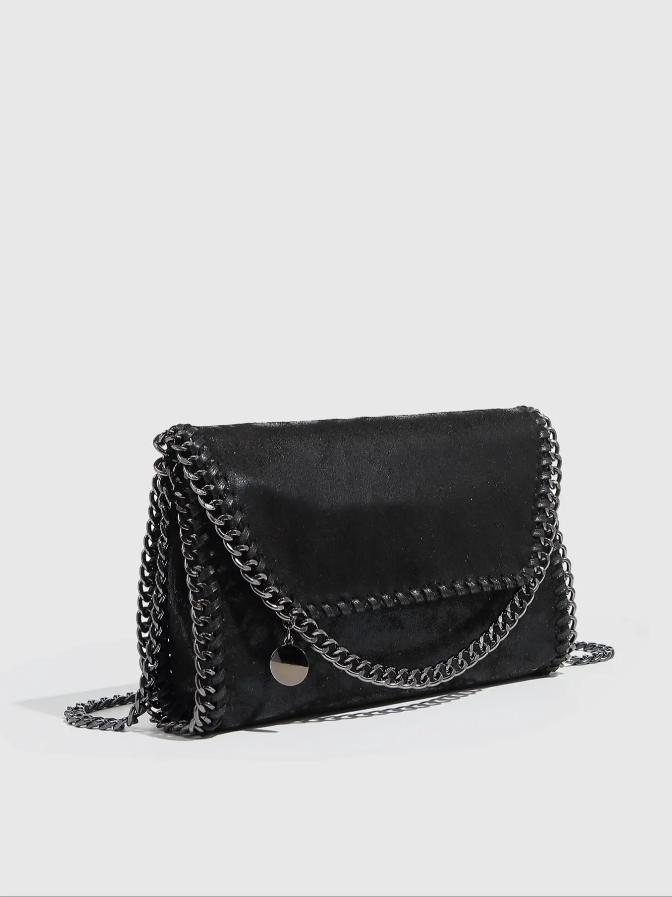 Women's Fashion Chain Strap Crossbody Bag, Casual Solid Color Shoulder Bag for Daily Used, Trendy All-match Commuter Bag
