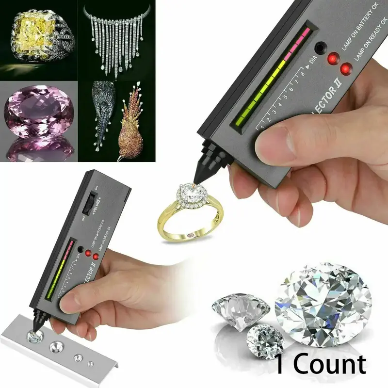 Diamond Tester, 1 Count Battery Required Diamond Testing Pen (No Battery), Thermal Conductivity Tester, Hardness Testing Tool for Jade & Gemstone 6