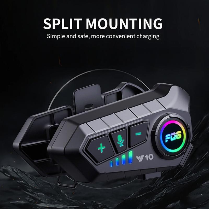 Tai nghe mũ bảo hiểm Bluetooth 5.3, Bộ điện thoại rảnh tay không dây, Thích hợp cho xe máy, Tai nghe chống thấm nước, Máy nghe nhạc MP3, Loa, Tương thích với Moto