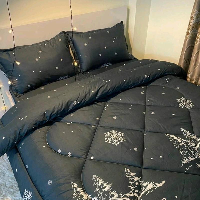  Bộ chăn ga 5 món và 4 món   chăn phao đã có ruột + ga bọc nệm + 2 vỏ gối đầu + 1 vỏ gối ôm   