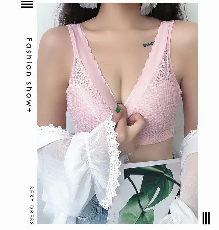 Product Introduction of Women Áo Ngực Nữ, LiYOMI, Ren Mỏng Thoải Mái, Độn Ngực, Chống Chảy Xệ, Không Gọng, Đồ Lót Nữ, [Áo Ngực Ngoại Cỡ] Bra Voi Voan 23