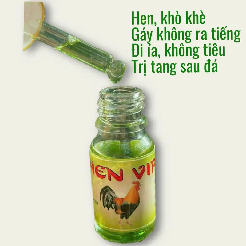 trị hen khò khè 3 trong 1 cho gà, Hen vip xanh (chai 10ml) 0