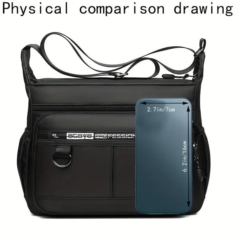 Product Introduction of Large Capacity Multi-layer Chest Bag, Casual Shoulder Bag for Travel & Outdoor Activities, Fashionable Sling Bag for Men 4