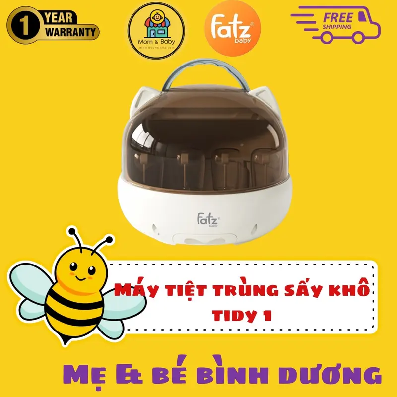 Máy úp bình sữa tiệt trùng sấy khô UVC Fatz Fatzbaby Tidy 1 - FB4268WM - Không BPA, An toàn và tiện dụng cho Mẹ và Bé Bông 0