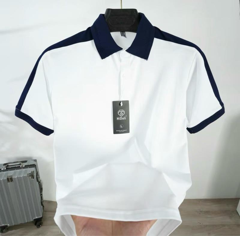Product Introduction of Áo polo nam, Áo thun nam nữ phối vai có cổ Menswear Top Cotton Shirt Ngắn Tay Ngắn Tay 20