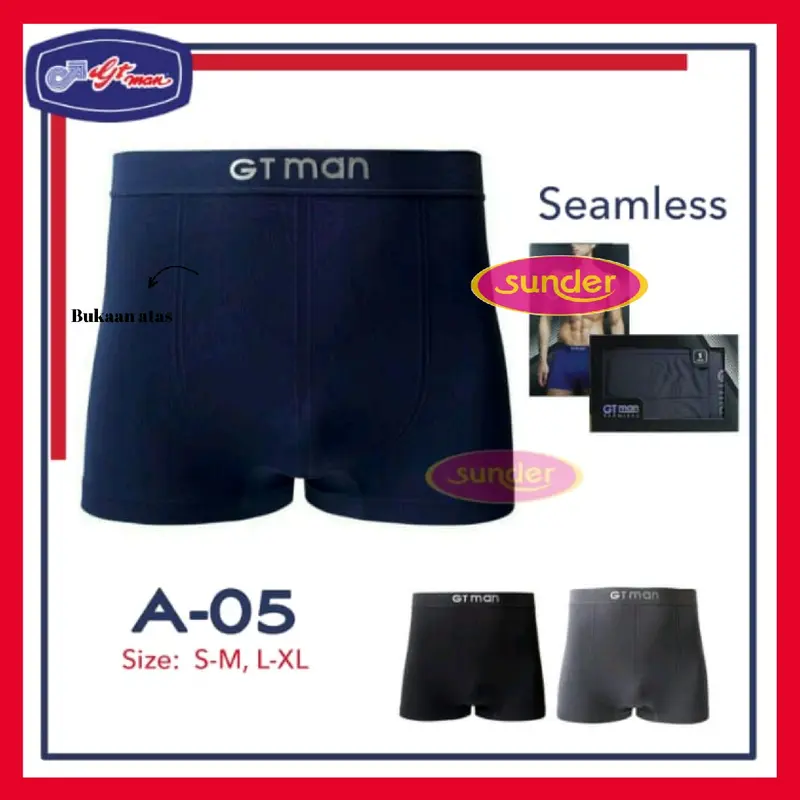 Boxer Pria Gt Man ORI A05 M L XL XXL Jumbo Celana Dalam Cowok Anti Iritasi Big Size Gemuk Gt Men Asli 0