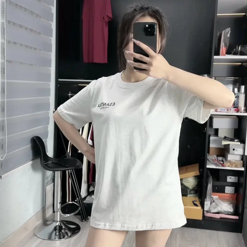 Áo Phông Nam nữ chữ ét sen trước sau, tag cao su bản chuẩn hàng đẹp full tag sườn, tag cổ