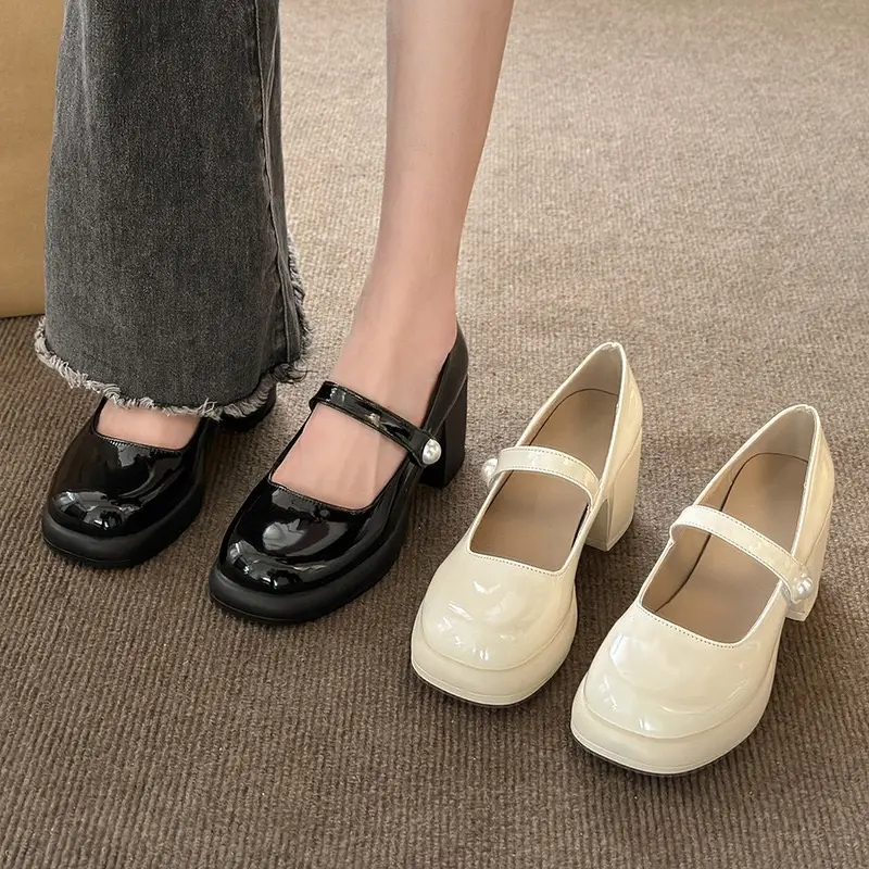 [MUA 1 TẶNG 1] Giày lolita bi ngọc đế cao 7cm sieu xinh G71 - Tặng 1d tất thêu hình ngẫu nhiên 2
