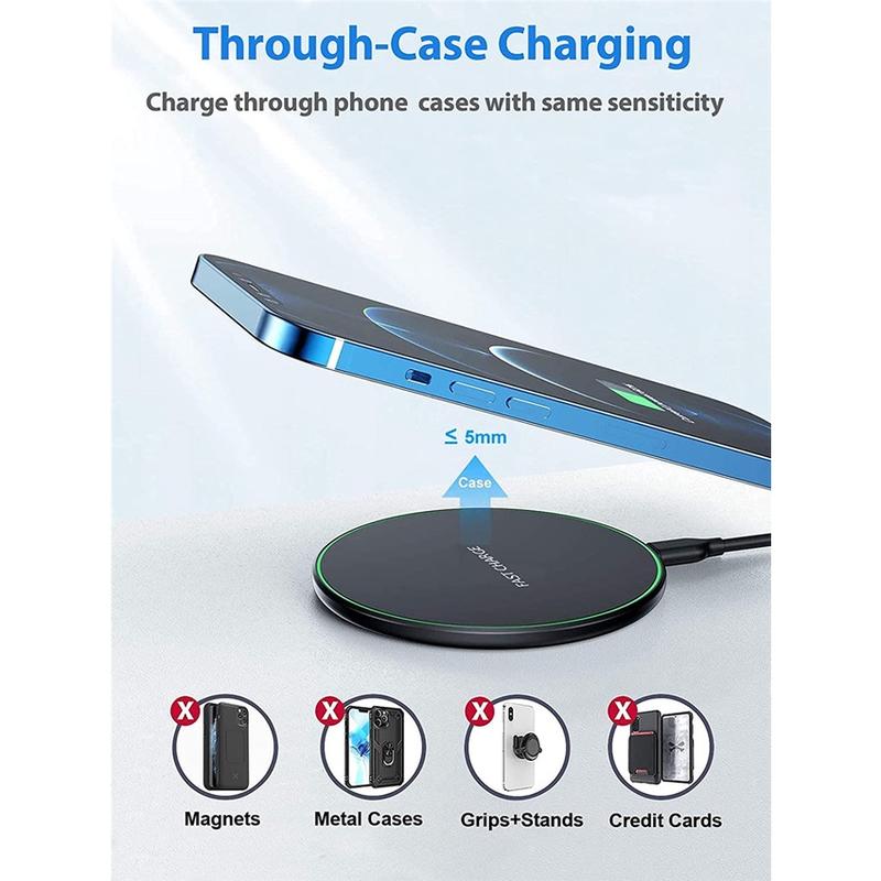 Product Introduction of 60W Wireless Charger Pad Stand For iPhone 14 13 12 11 Pro Max X Samsung Xiaomi Induction  Fast Wireless Charging Dock Station 53