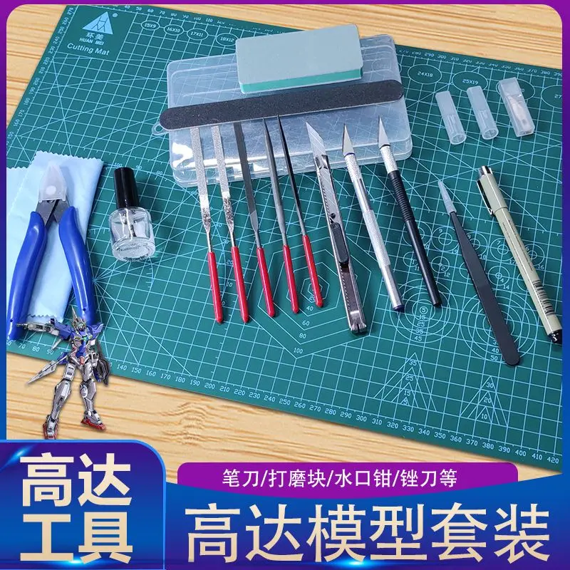 Bộ Kết Hợp Dụng Cụ Mô Hình Gundam, Máy Mài Lắp Ráp, Nhựa, Nhíp, Dũa, Nhíp, Dụng Cụ Làm Mô Hình Burin