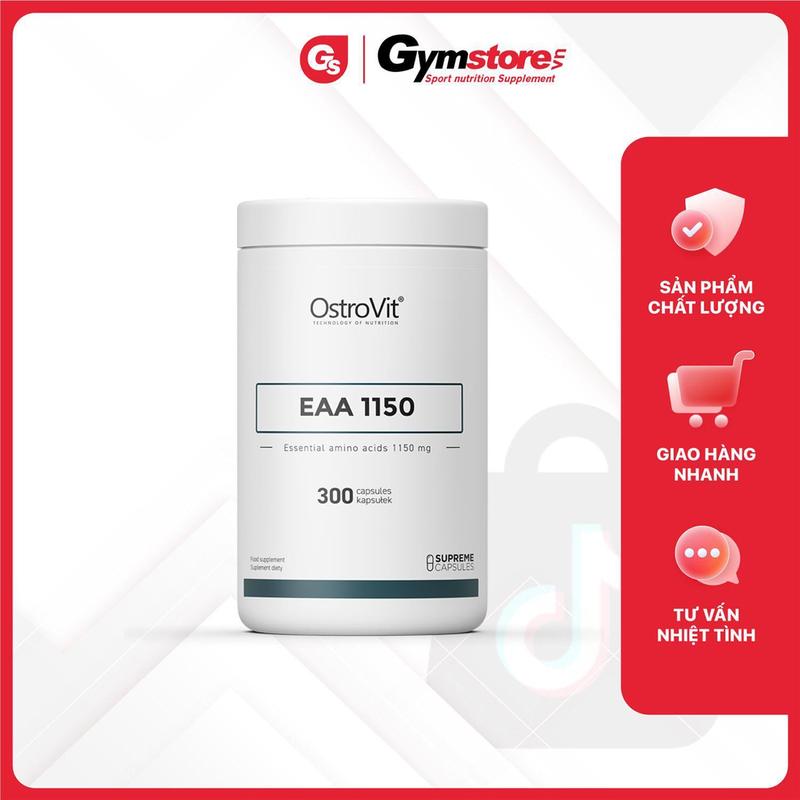  Viên uống OstroVit EAA 1150 Essential Amino Acid 1150mg 300 Capsules - GYMSTORE 