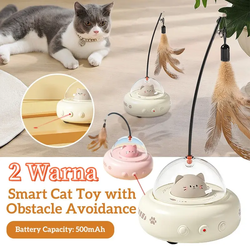 2 in 1 Mainan Hewan Peliharaan Listrik /Baru Cerdas Interaktif Kucing Mainan/Mainan Untuk Kucing Mainan Bulu/Mainan Kucing Sensor Listrik 0