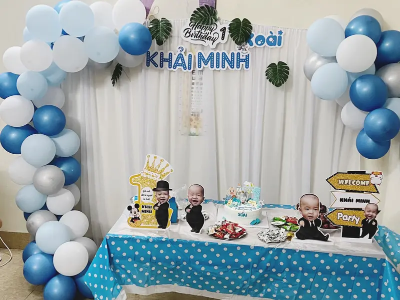 Rèm vải voan làm phông nền trang trí tiệc sinh nhật, thôi nôi đám cưới 4