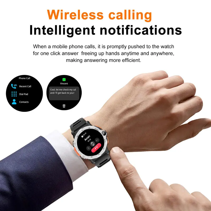 Multifunctional Smart Watch, 1 Count Fashion Digital Watch with BT/WiFi Support, Phone Call, Music Control, Sports Watch for Women & Men 7