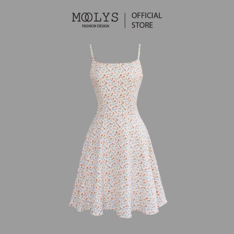 Đầm hai dây hoa nhí dáng xoè dễ thương  LRD037 Nữ Nhung Women Dress 0