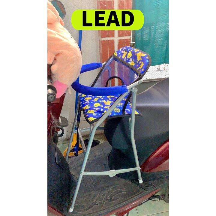 Ghế ngồi xe LEAD cho bé, ghế ga xếp sắt sơn tĩnh điện gấp gọn, ghế xe máy tay ga Phụ Kiện Phụ Tùng