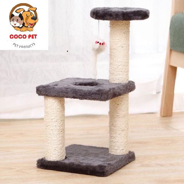 Cây Cào Móng 3 Tầng Có Đệm Nằm Và Đồ Chơi Cho Mèo 1