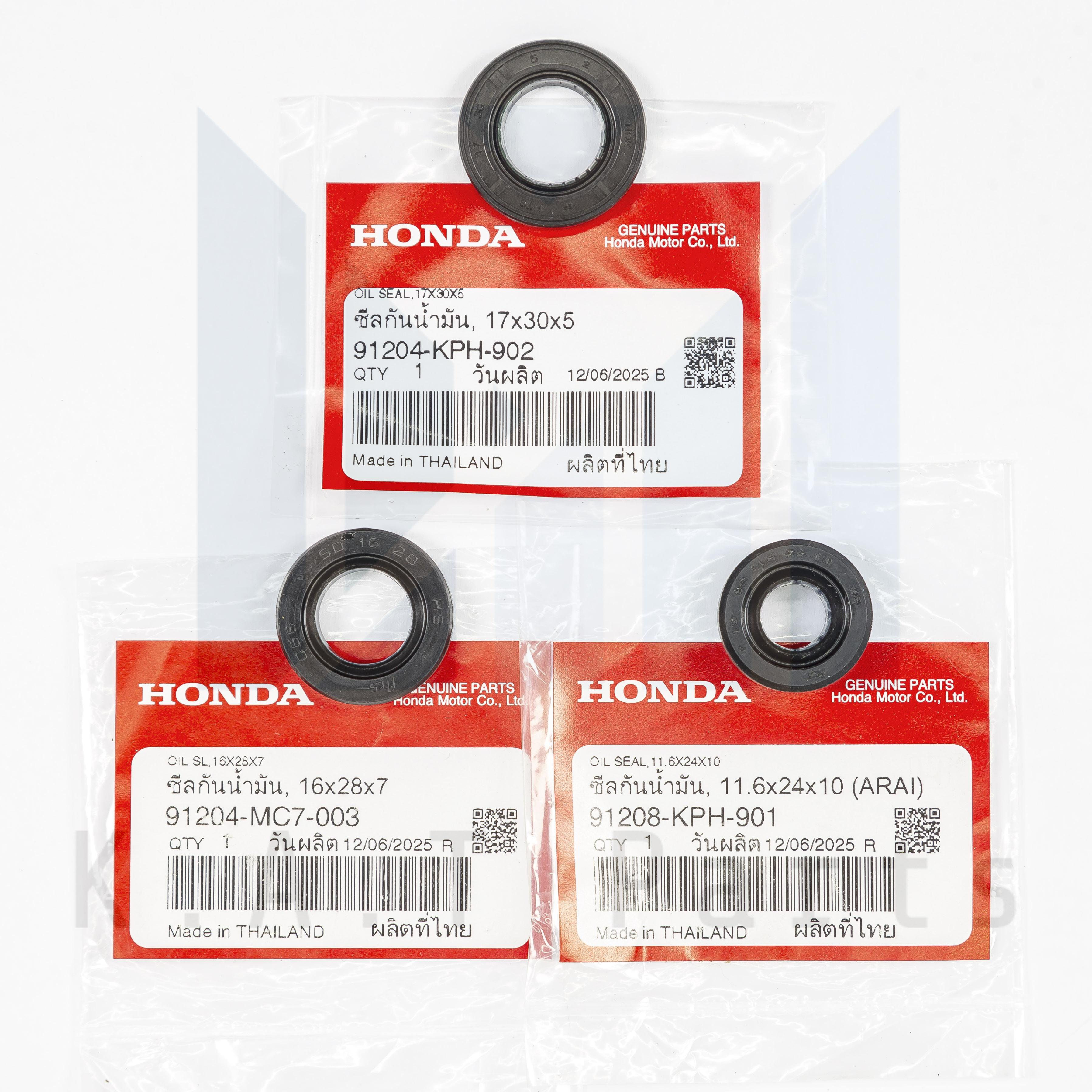 ซีลเครื่อง เวฟ125 r,s,i แท้ศูนย์ (91204-KPH-902)(91204-MC7-003)(91208-KPH-901)