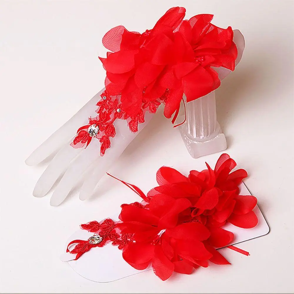 Satin Stage Gloves Cosplay Party Clothing Accessories Evening Party Gloves Events Activities Dress Long Finger Mittens Wedding Bridal Gloves