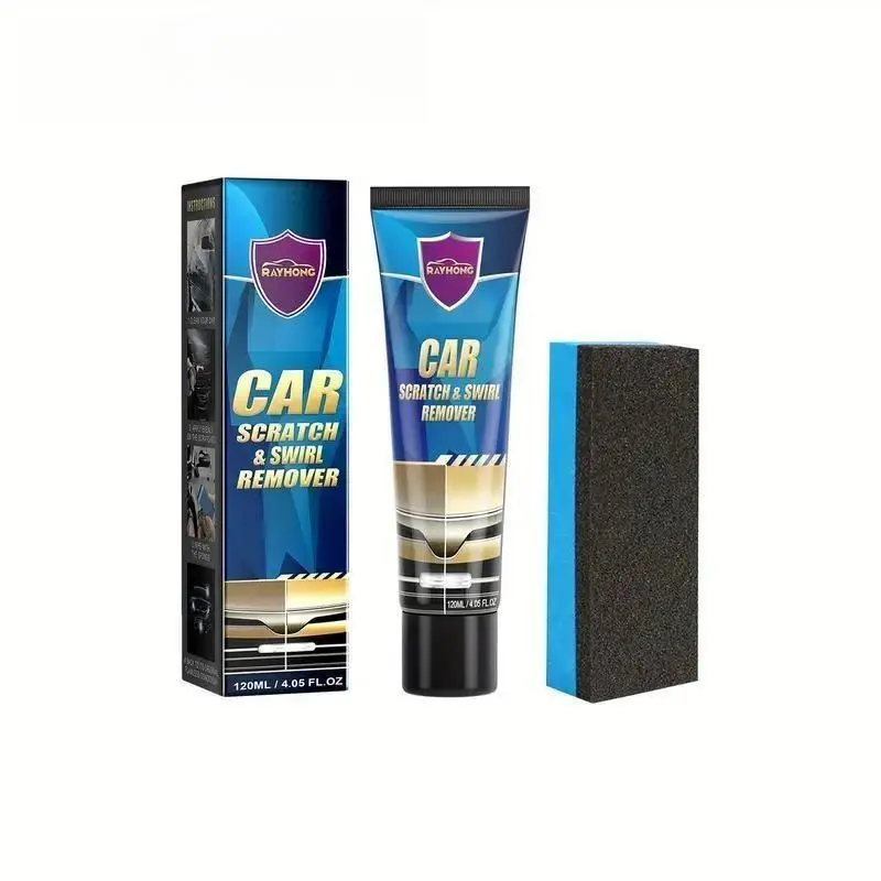 Car Scratch Repair Cream with Sponge, Car Paint Polishing Cream for Scratches, Professional Car Paint Care Tool