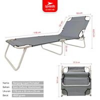 Gambar SPEEDS Ranjang Lipat Portabel Velbed Kursi Malas Tempat Tidur Outdoor Indoor  Alat Camping Aluminium Lipat Berkemah 031-40 - 60 HITAM dari Speedss Official Store Kota Surabaya 3 Tokopedia