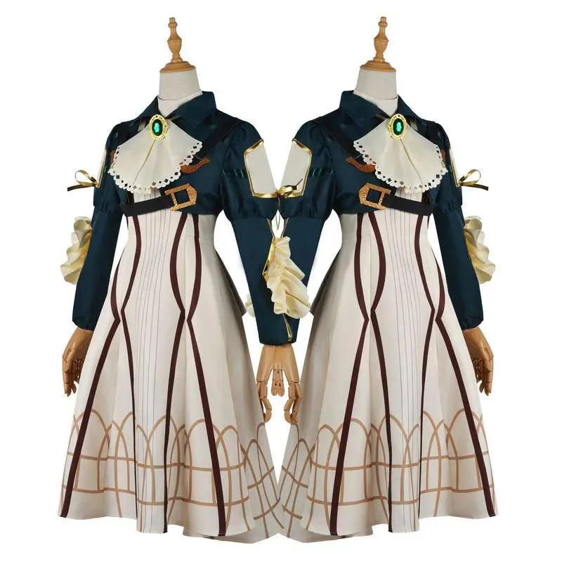 【Wetrose】 Violet Evergarden Violet Cosplay Costume Kostum Dress Set 4
