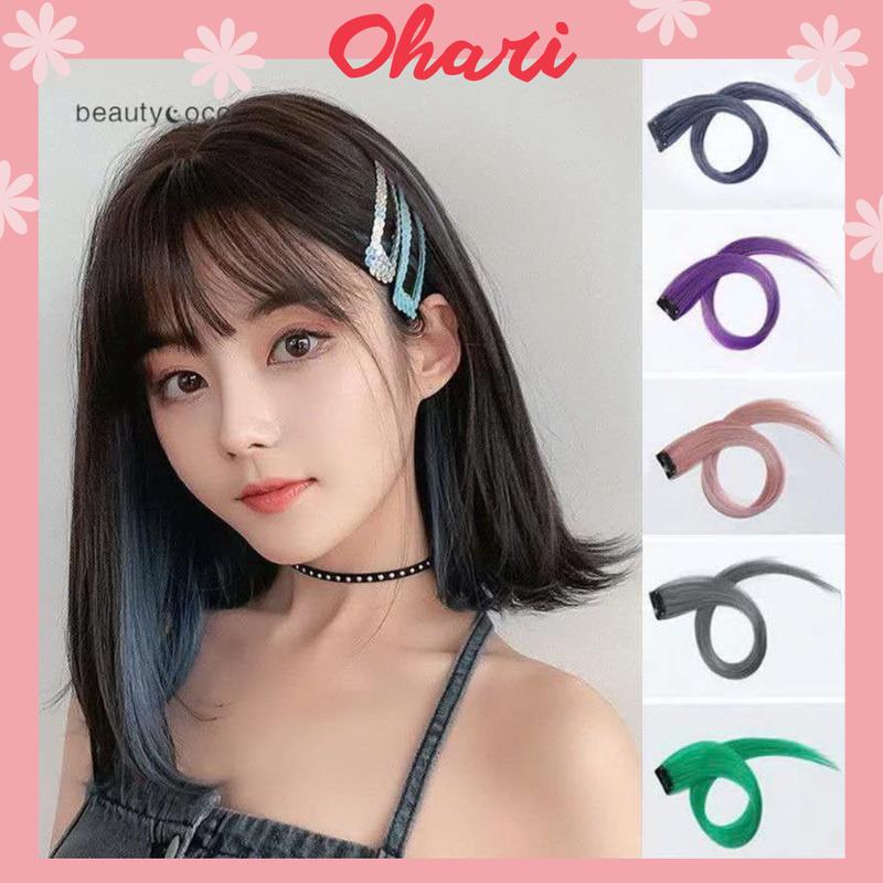 Tóc giả kẹp Highlight chịu nhiệt màu khói tóc light giả loại cao cấp chất tóc tự nhiên T22